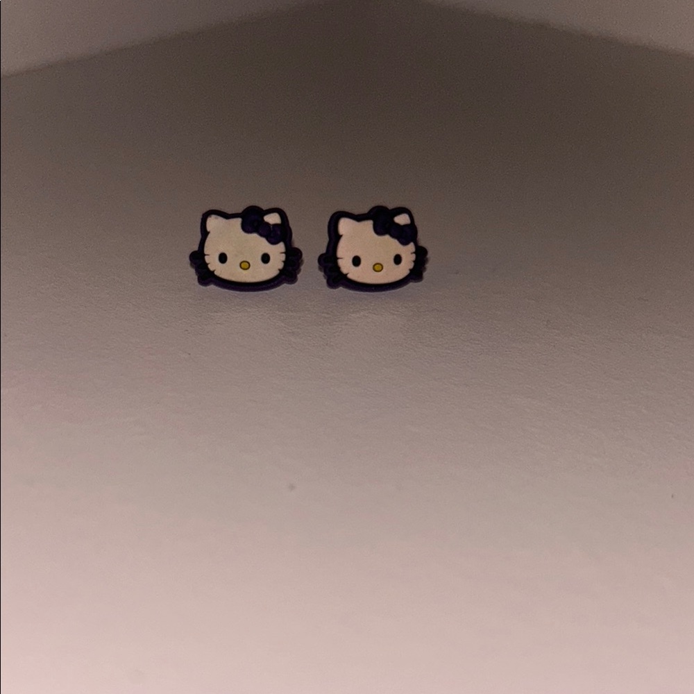 Hello Kitty Black and White Jewelry Earrings